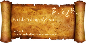 Palásthy Éva névjegykártya