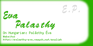 eva palasthy business card